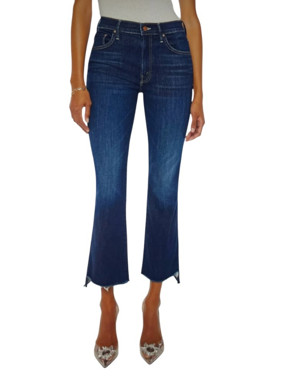 MOTHER Insider Crop Step Fray Not Rough Enough Jeans Size 28
